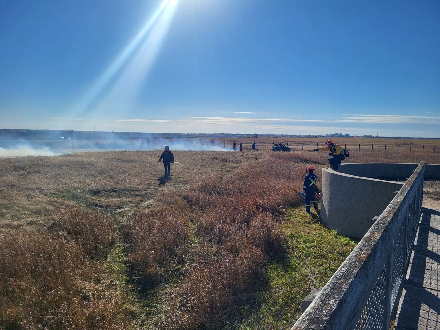 The 2024 controlled burn at Wanuskewin Heritage Park. Photo courtesy of Ian Hnatowich.